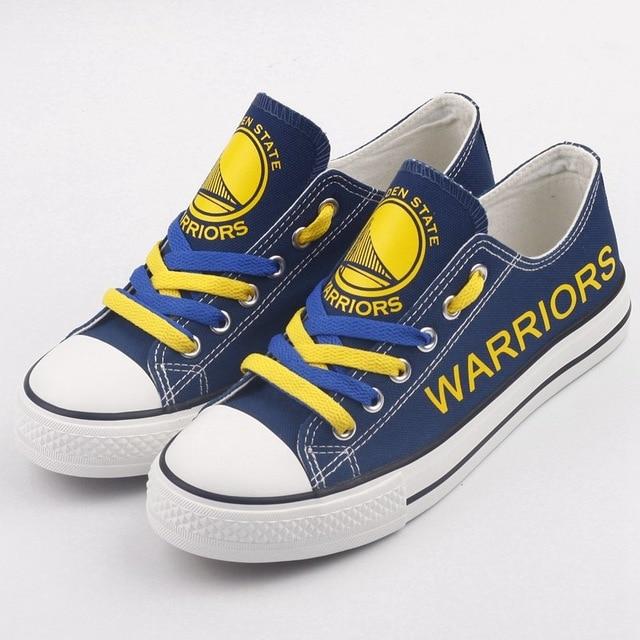Women's NBA Golden State Warriors Repeat Print Low Top Sneakers 001